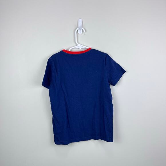 Mini Boden Lift-the-Flap Applique School Bunny T-Shirt Starboard Blue 7-8 - Picture 5 of 5